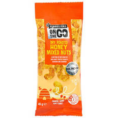 On The Go Dry Roasted Honey Mixed Nuts 45g