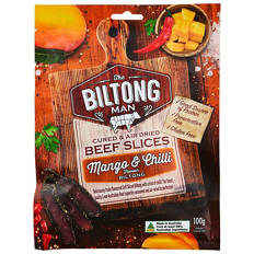 Mango Chilli Cured and Air Dried Beef Slices 100g