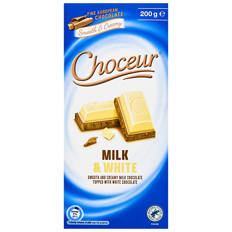 Milk & White Chocolate Block 200g