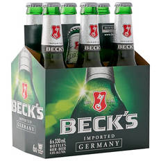 Beck's Beer Bottle 6 Pack 330ml
