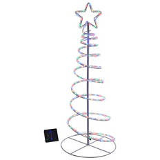 LED Solar Spiral Rope Light Tree