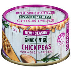 Snack'N'Go Chick Peas with Olive Oil, Garlic & Rosemary 70g