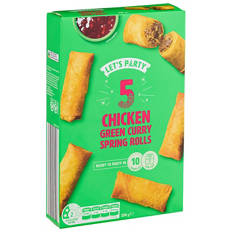 Chicken Green Curry Spring Rolls 5 Pack 250g