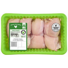 Free Range Chicken Thigh Fillet Bulk Pack