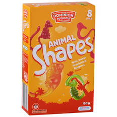 Animal Shapes 8 Pack 160g
