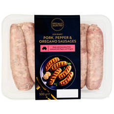 Pork, Pepper and Oregano Gourmet Sausages 500g