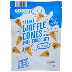 Mini Dark Chocolate Filled Waffle Cones 120g