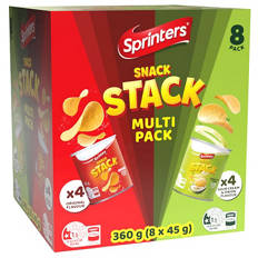 Sprinters Snack Stack 8 pack x 45g - Sour Cream & Onion and Original