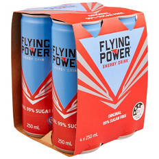 Sugar Free Original Energy Drink 4 Pack 250ml
