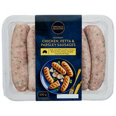 Chicken, Fetta & Parsley Sausages 500g