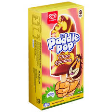 Paddle Pop Choc Banana 8 Pack 544ml