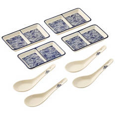 Dipping Bowls & Spoons 8 Piece Set