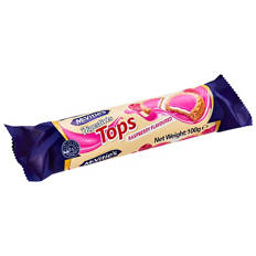 Raspberry Digestive Tops 100g