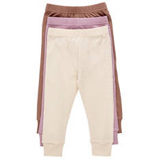Baby Girls Organic Cotton Leggings 3 Pack