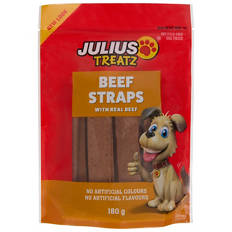 Dog Treat Beef Straps 180g