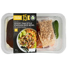 Sticky Thai Style RSPCA Approved Chicken Rice Bowl Meal Kit 785g