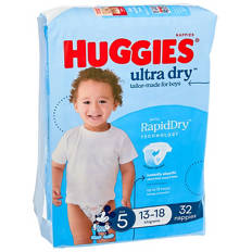 Boys Size 5 Walker Nappies 32 Pack