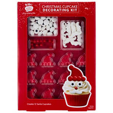 Christmas Cupcake Decorating Kit Santa 48g
