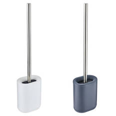 Flat Toilet Brush and Holder