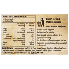 Beef Drywors Sticks 100g
