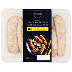 Chicken, Fetta & Parsley Sausages 500g