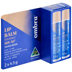 Coconut Lip Balm SPF 50+ 2 Pack 4.5g