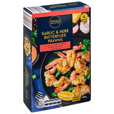 Garlic & Herb Butterflied Prawns 400g
