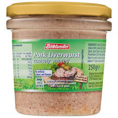 Coarse Minced Pork Liverwurst 250g