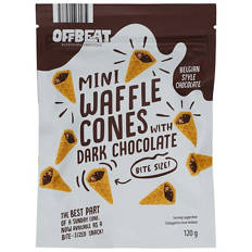 Mini Dark Chocolate Filled Waffle Cones 120g