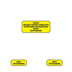 Organic Cotton Flannelette Fitted Sheet Set Queen Bed