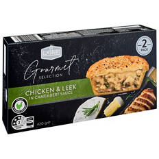 Chicken & Leek Pies in Camembert Sauce 2 Pack 420g