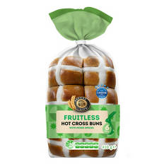 Fruitless  Hot Cross Buns 6 Pack 410g