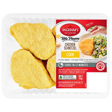 Chicken & Corn Schnitzel 8 Pack 1kg