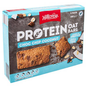 Hillcrest Protein Oat Bars Choc Chip Coconut 5 Pack