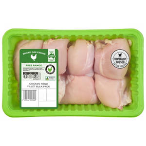 Free Range Chicken Thigh Fillet Bulk Pack per kg