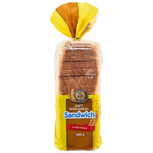 Wholemeal Sandwich Sliced Bread 650g