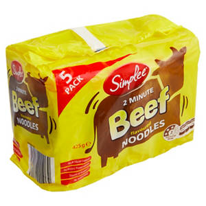 Beef Noodles 5 Pack 425g