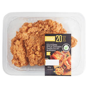 Southern Style RSPCA Approved Chicken Thigh Fillet Burger 350g
