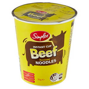 Instant Cup Beef Noodles 70g