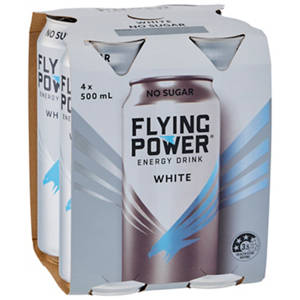 No Sugar Energy Drink White 4 Pack 500ml