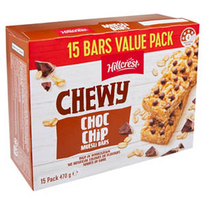 Hillcrest Muesli Bars Chewy Choc Chip