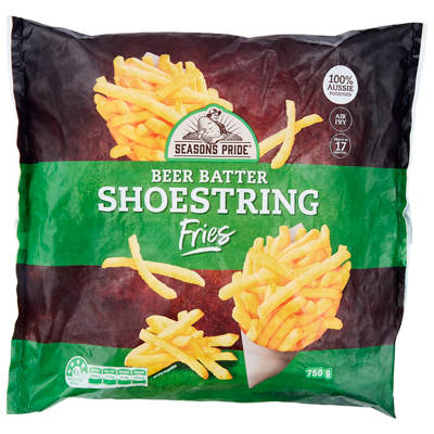 SEASONS PRIDE Beer Batter Shoestring Fries 750g
