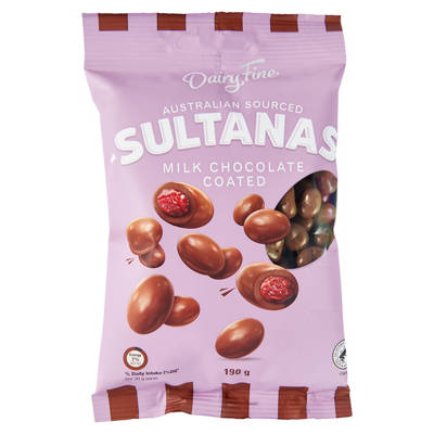 Milk Chocolate Sultanas 190g
