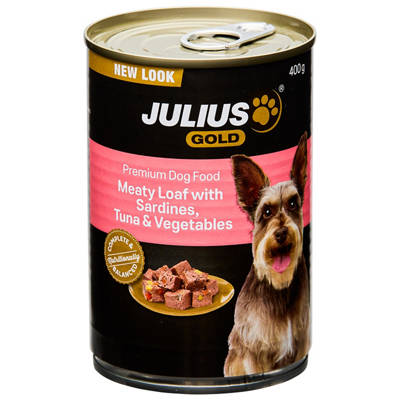 Meaty Loaf with Sardines Tuna and Vegetable Flavour Dog Food 400g