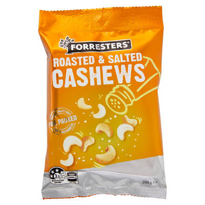 FORRESTERS Roasted & Salted Cashews 200g