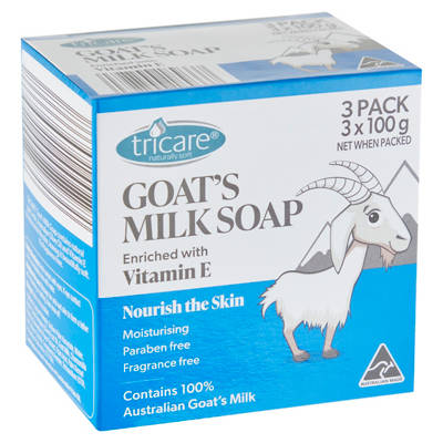 TRICARE Goat's Milk Soap 3 Pack 100g