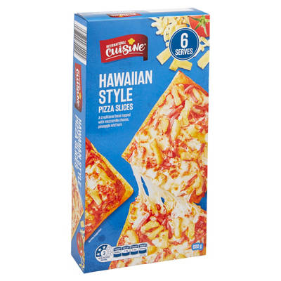 INTERNATIONAL CUISINE Hawaiian Style Pizza Slices 600g