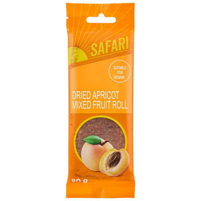 SAFARI Dried Apricot Mixed Fruit Roll 80g