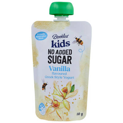 No Added Sugar Vanilla Yogurt Pouch 110g