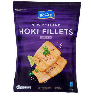 OCEAN ROYALE Hoki Fillets Skinless 1kg
